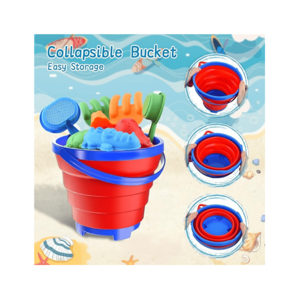 beach toys set rental collapseable bucket