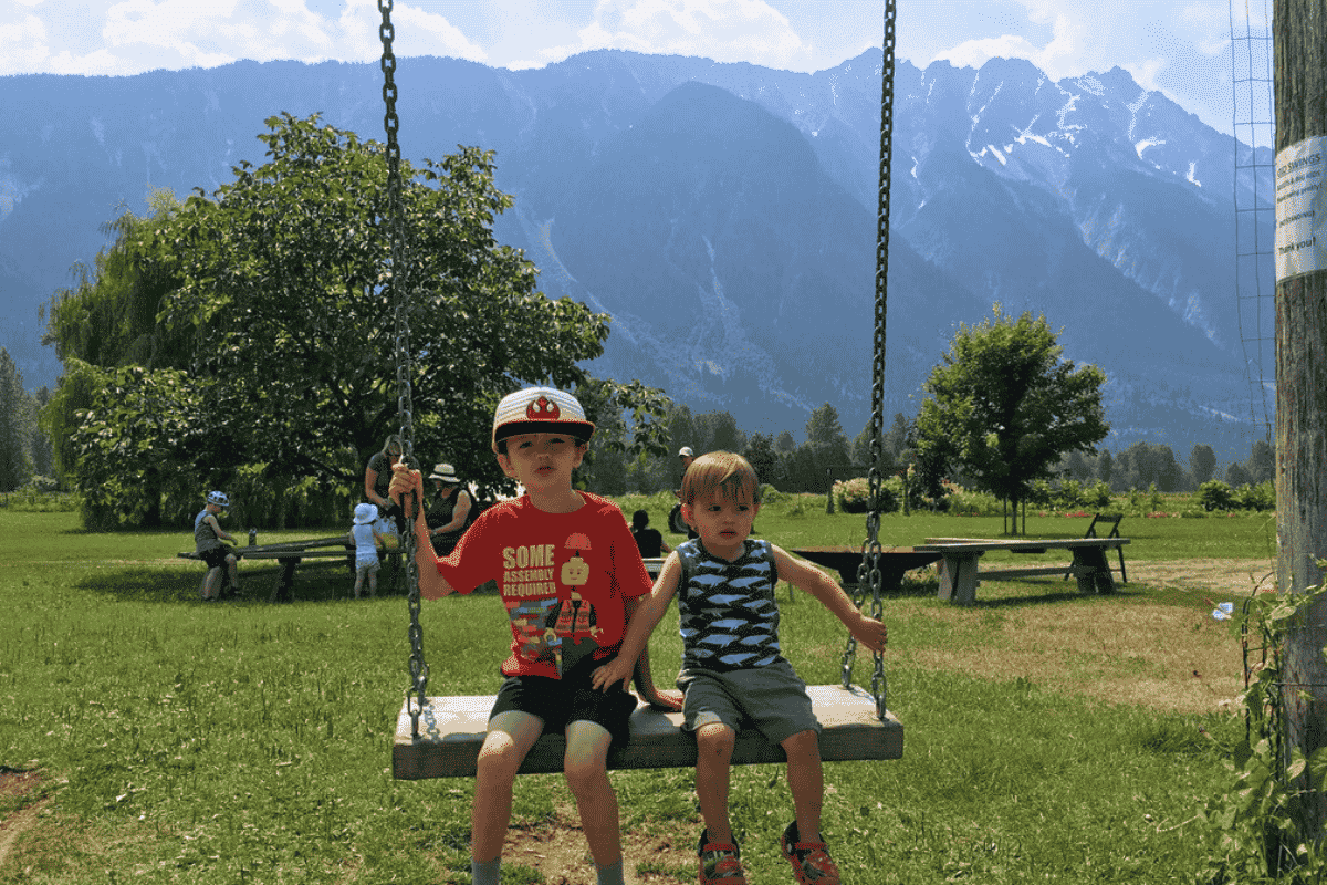 North Arm Farm Pemberton Swinging