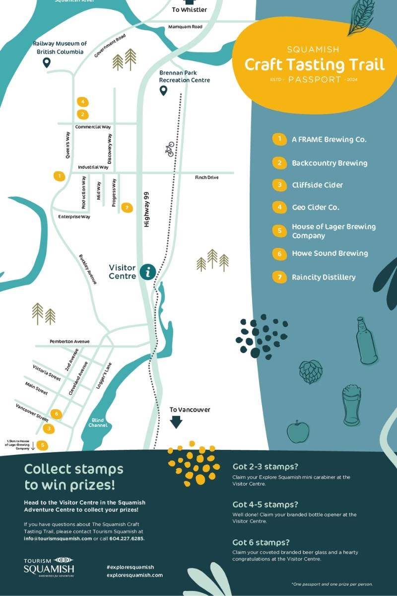 BC Ale Trail Squamish Map