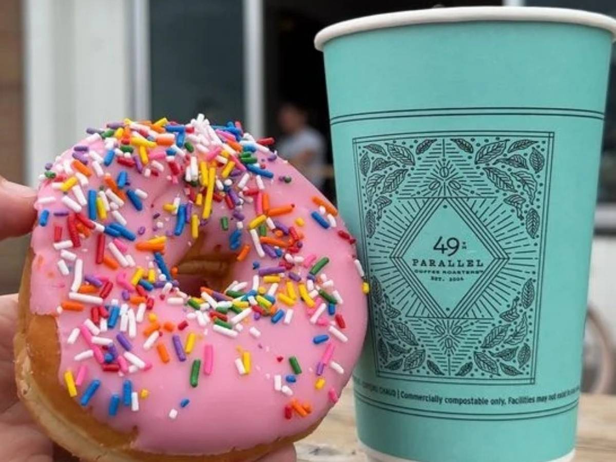 sunflower bakery coffee and homer doughnut