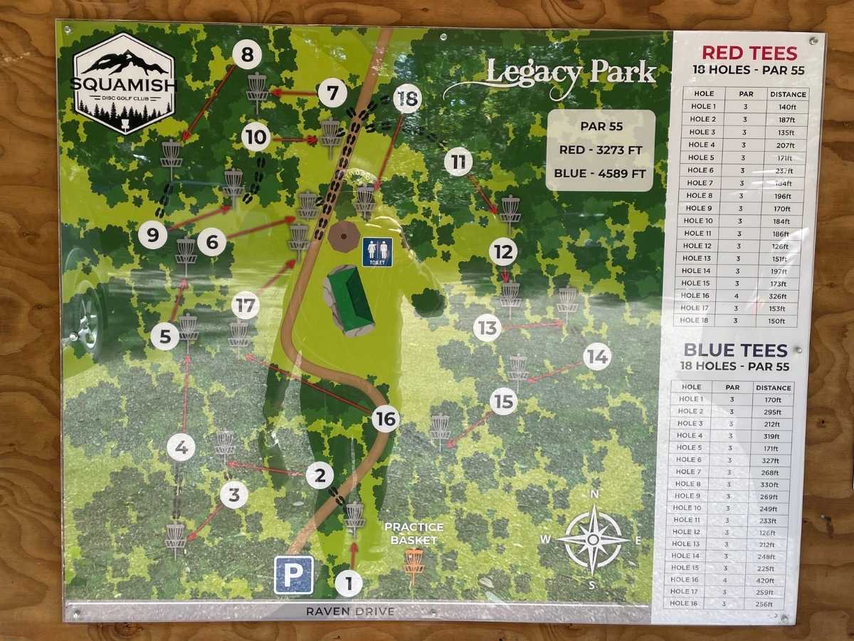 legacy park disc golf map